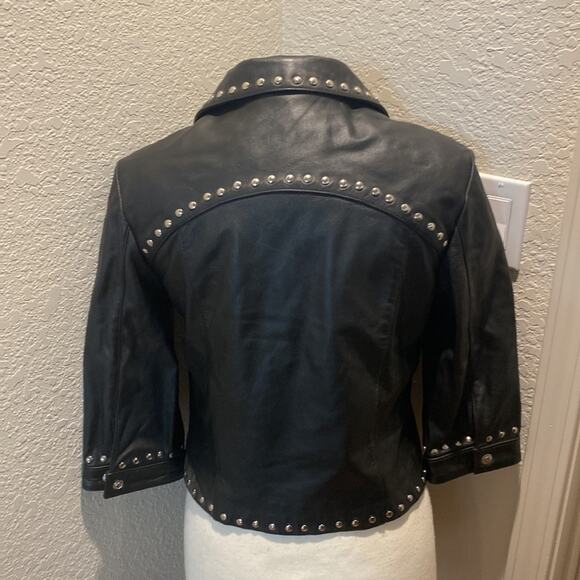Maxima Wilson’s Leather Studded Leather Jacket & Bootcut Pants EUC Sz 10/M - Picture 3 of 16